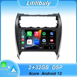 10" Android 13 Car Stereo for Toyota Camry 2012-2014 touch screen has Android Auto Wireless Carplay, Bluetooth WIFI supports GPS Navigation