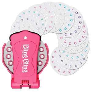 Glitter Diamond Styling Tools Hair Gemstone Styling Set +180 colorful gemstones to light up girls' hair, clothes,accessories,etc., birthday gift for all hair types/hair styles-Hair Care, No Heat Required Hair Styling Accessories