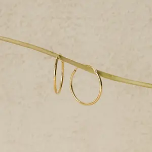 Classic Thin Hoops by Caitlyn Minimalist - Simple 20mm Everyday Hoop Earrings - Minimalist Jewelry - Perfect Gift for Her