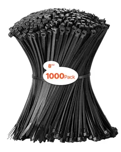 1000 Pack Cable Zip Ties 8-inch Cable Wire Ties & 45LBS High Tensile Strength