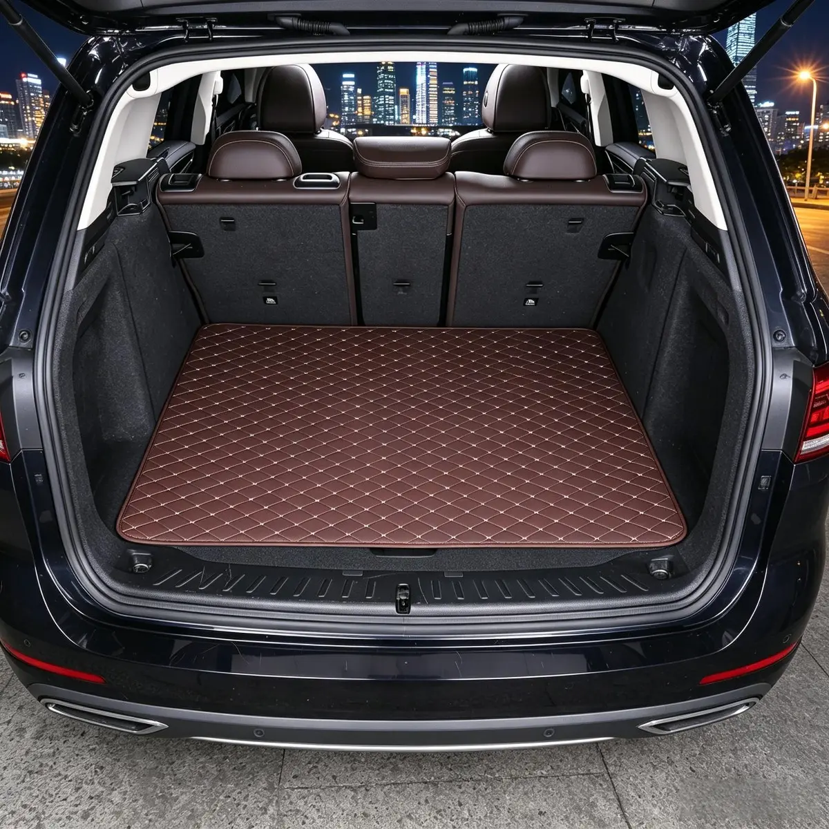 Diamond Pattern Car Trunk Mat - Washable Protector Floor Mat, Car Accessory, Auto Interior Cargo Storage Pad, Universal Fit for Sedan SUV Hatchback, Decorates & Protects Boot Liner