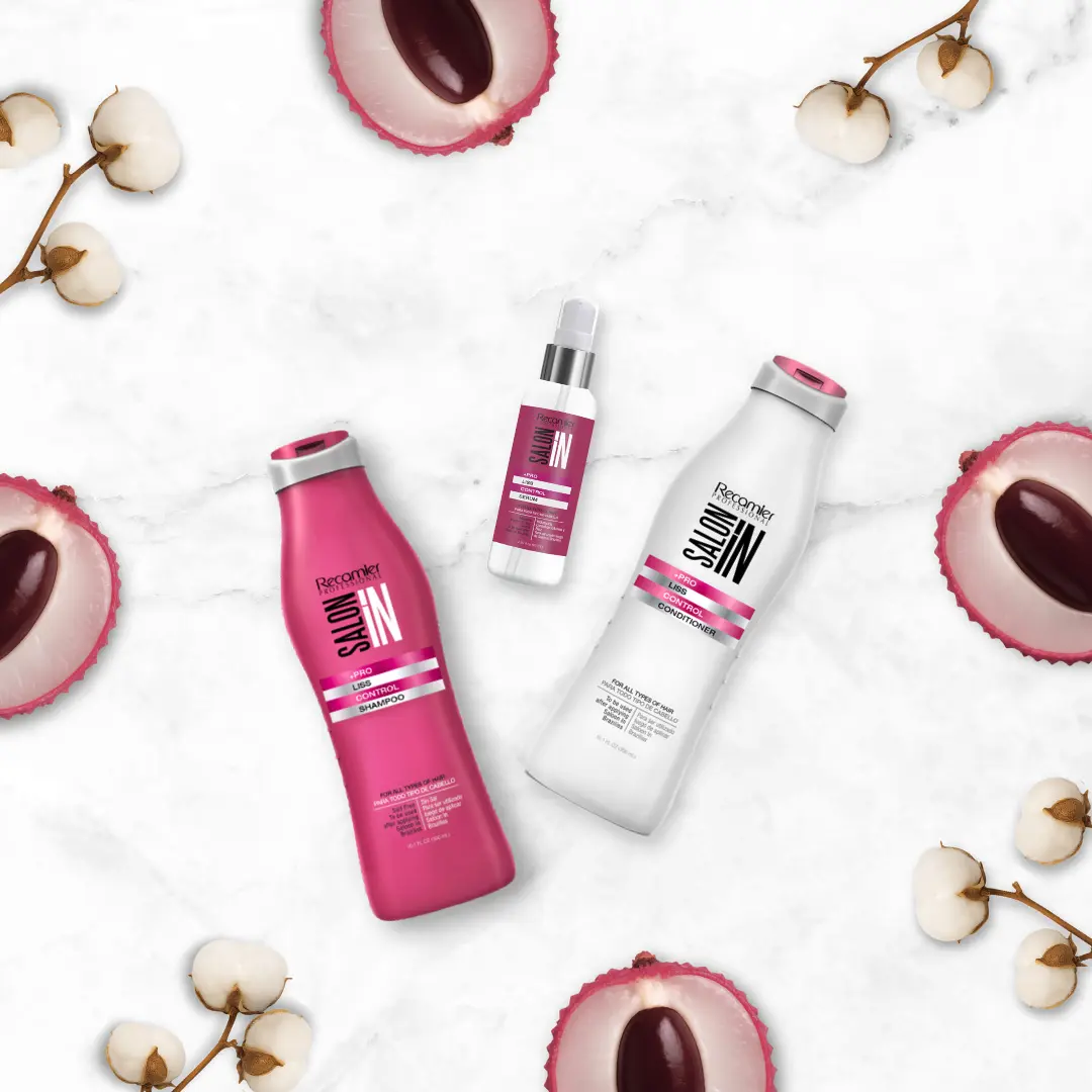 Liss Control 3-Piece Set: Shampoo + Conditioner 10.01 fl oz + Serum 1.69fl.oz. | Frizz Control & Softness with Lychee Extract, Silk Protein & Keratin | Salt-Free, Cruelty-Free | For All Hair Types
