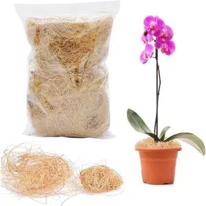 Natural Coconut Husk Silk, Organic Pure Coconut Husk Fiber Orchid Plant Coconut Fiber Substrate Coco Coir Fiber