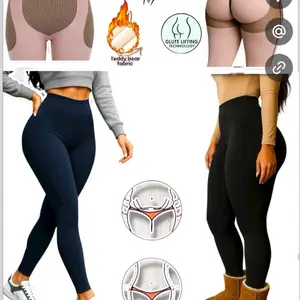 Fleece Lined Leggings skinny reloj de arena, high waited