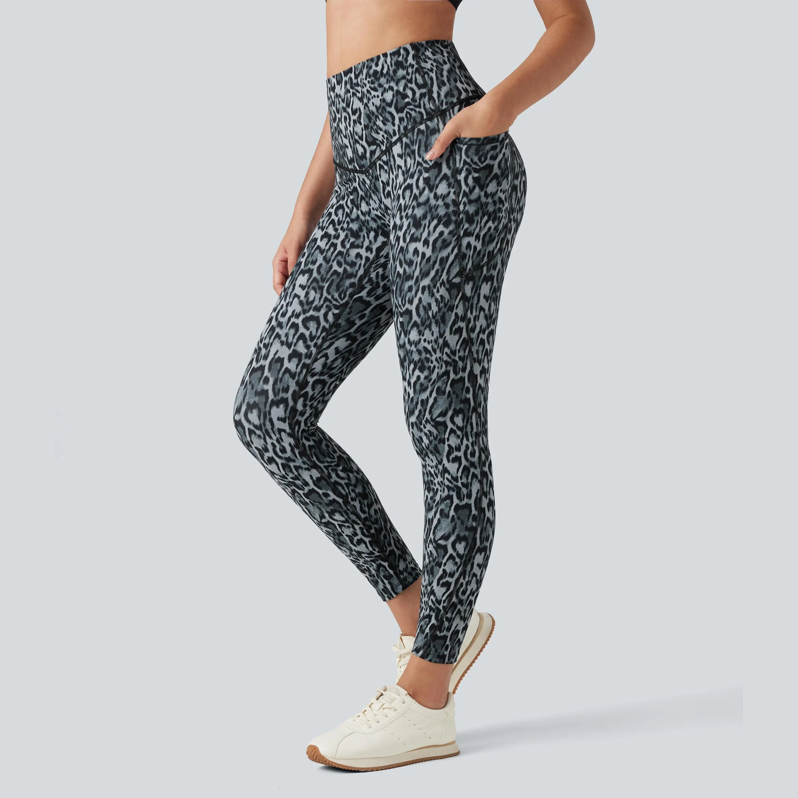 Black and Silver Leopard Print