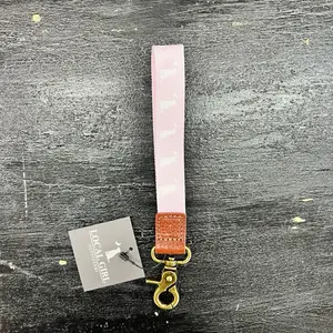 Pink Dog & Moon Wrist Lanyard