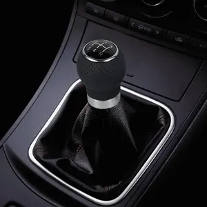 Universal PU Leather Gear Shift Knob for Manual Cars, 5/6 Speed Car Modification, Durable and Stylish Car Accessory