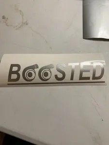 BOOSTED with Twin turbo Vinyl Decal