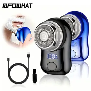MFOWHAT Digital Display Mini Shaver - Double Ring Blade with Sharp Mesh, Best Gift for Men and Boys