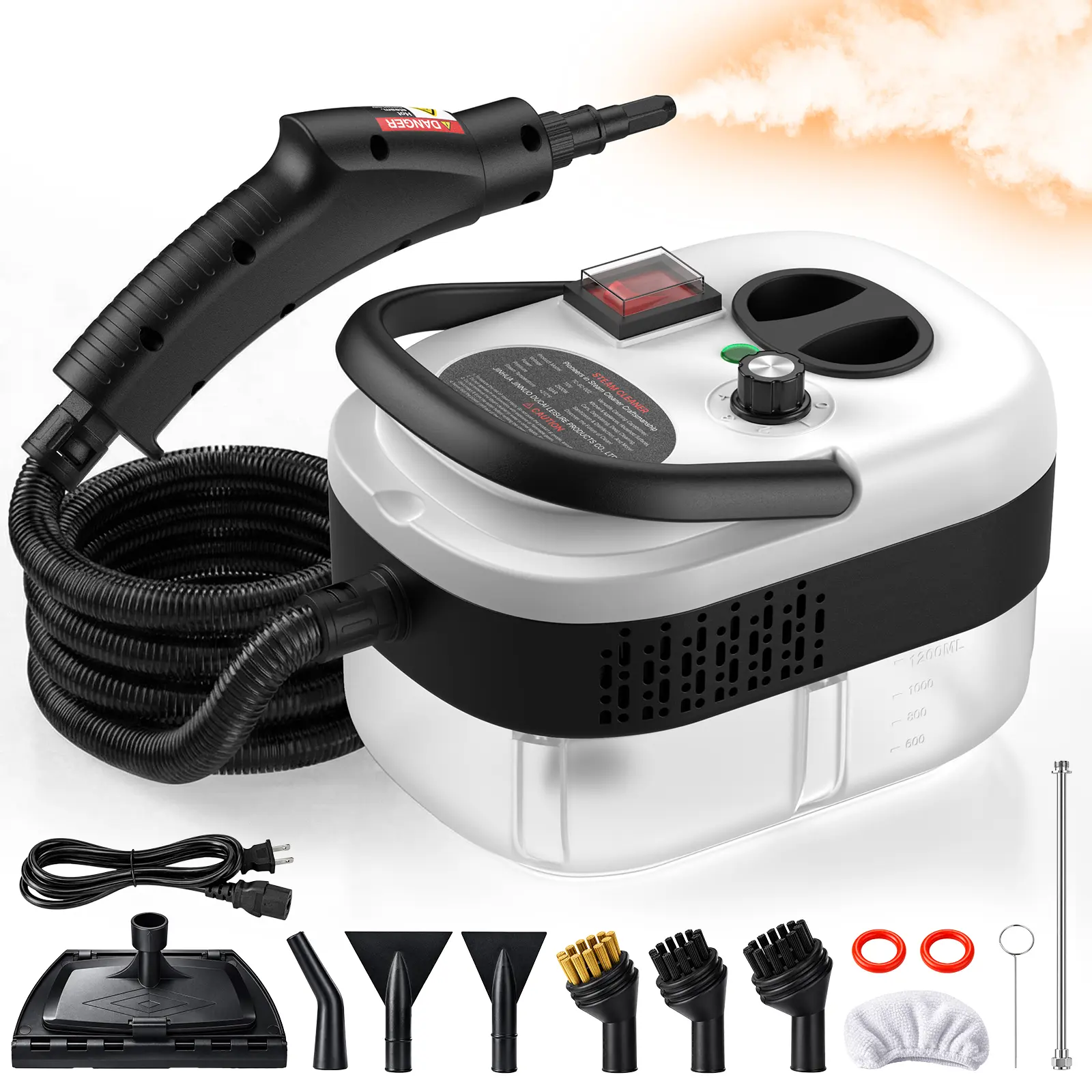 EasyWox Handheld Pressurized Steam Cleaner, Handheld High Temp Portable Cleaning,Multipurpose Steamer for Home Use, Pressurized Steamer for Cleaning Floor, Upholstery