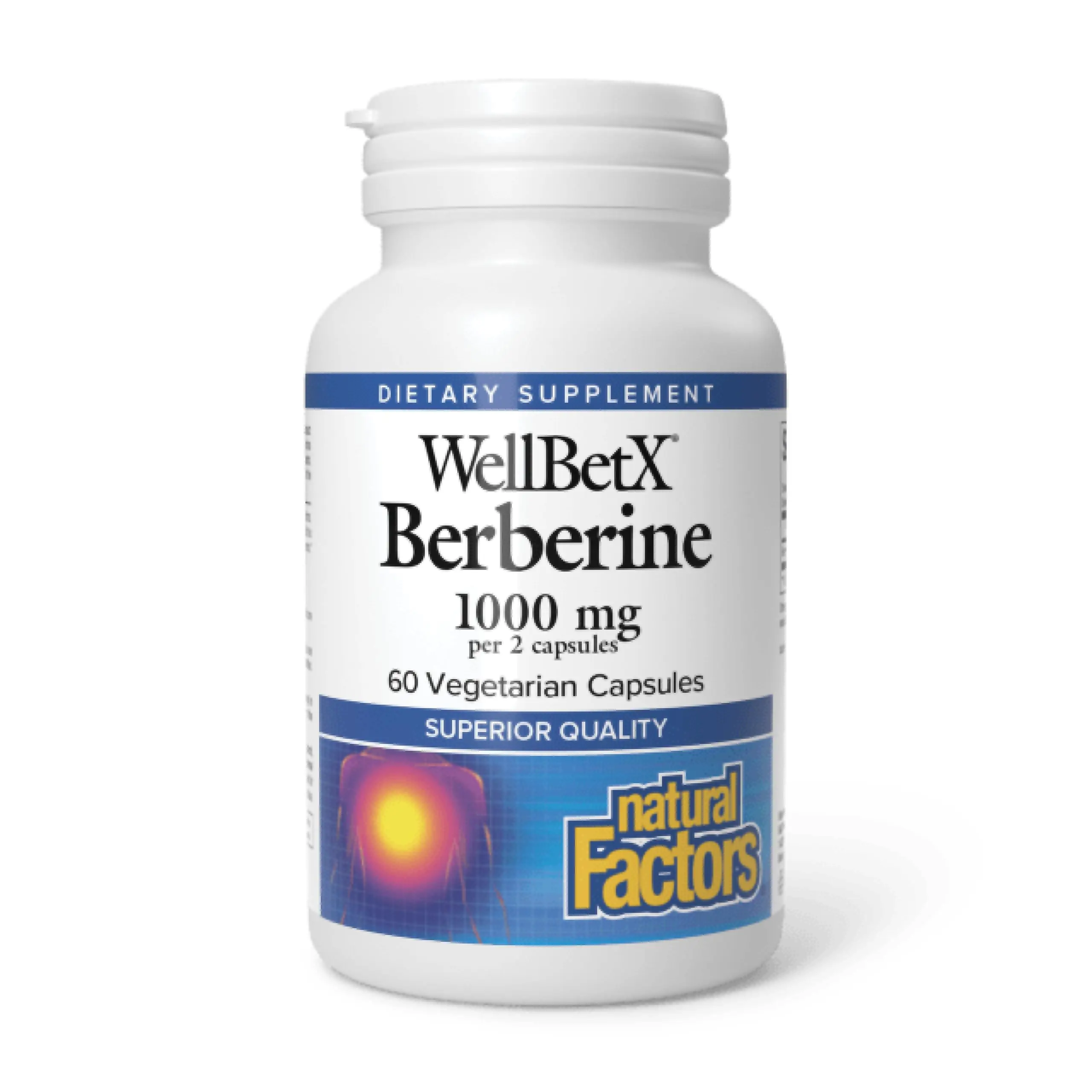 Natural Factors WellBetX Berberine 1000 mg Botanical Edible Dietary Supplement Capsules, Barberry Root Extract, Daily Metabolism-Supporting Formula