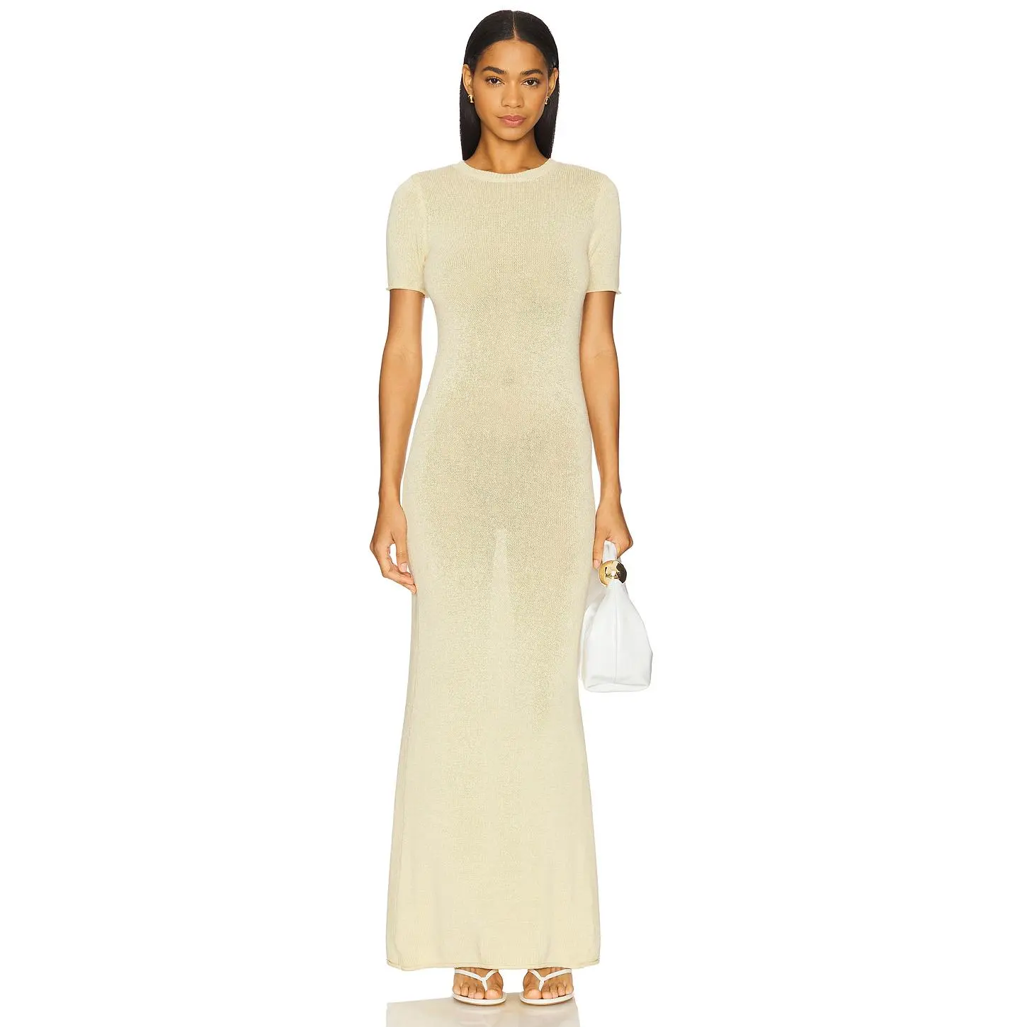 SEROYA Airess Maxi Dress in Pastel Yellow