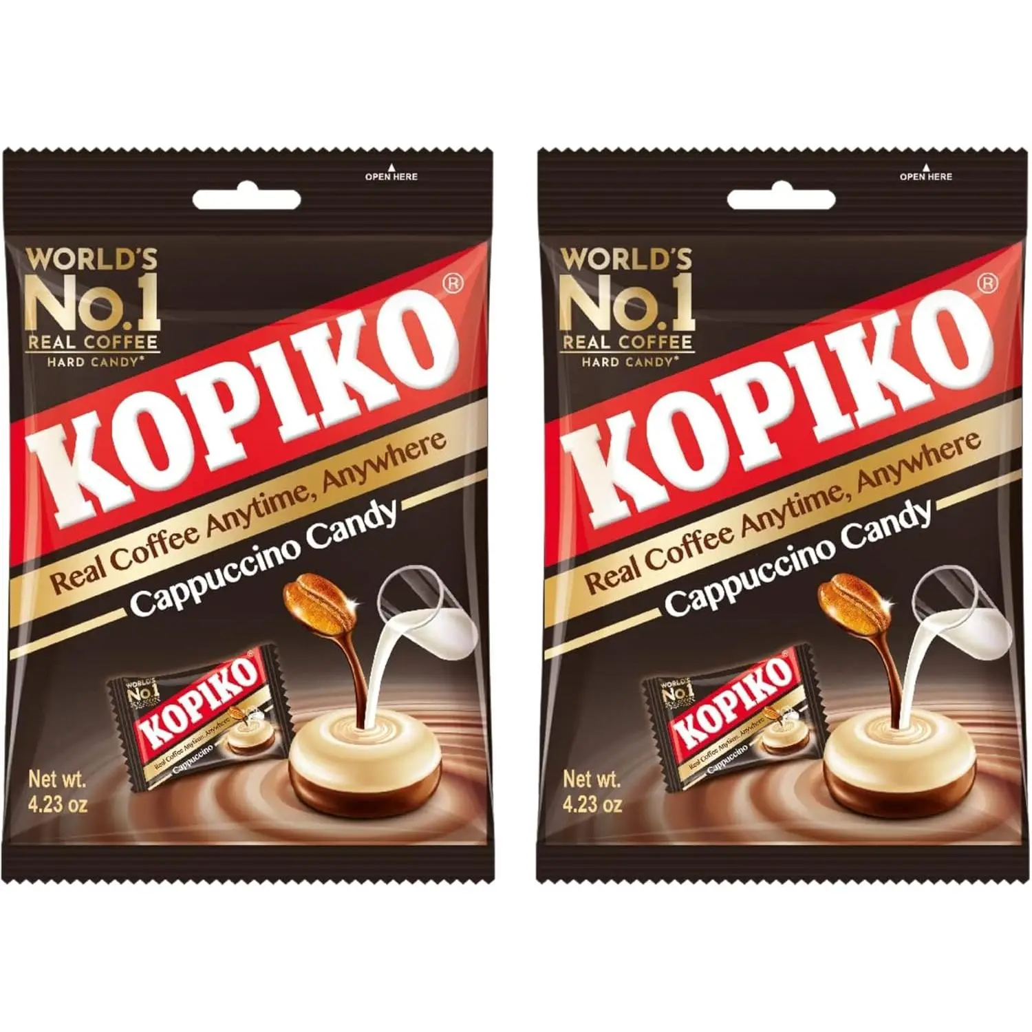 2 Packs Kopiko Cappuccino Candy 4.23 Oz