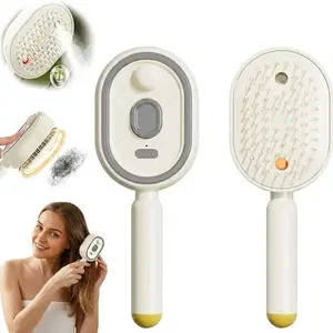 2026 New Electric Steam Brush, Electric Steam Brushs for Hair, Rechargeable Steam Hair Straightener, Detangling Steams Brush, Reduce Frizz, Nourishes Hairs, Anti-Static