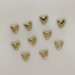 Cute Heart Design Refrigerator Magnet Set (10pcs) - Golden & Colorful Love-Themed Magnets for Kitchen, Office Whiteboard & Home Decor, Sweet Valentine's Day Gift Idea