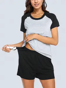 Spring & Fall Nursing Maternity Set, Casual Comfortable Round Neck Pullover Two-Piece Homewear, New Arrival Women's Clothing, Maternity Breastfeeding Pjs