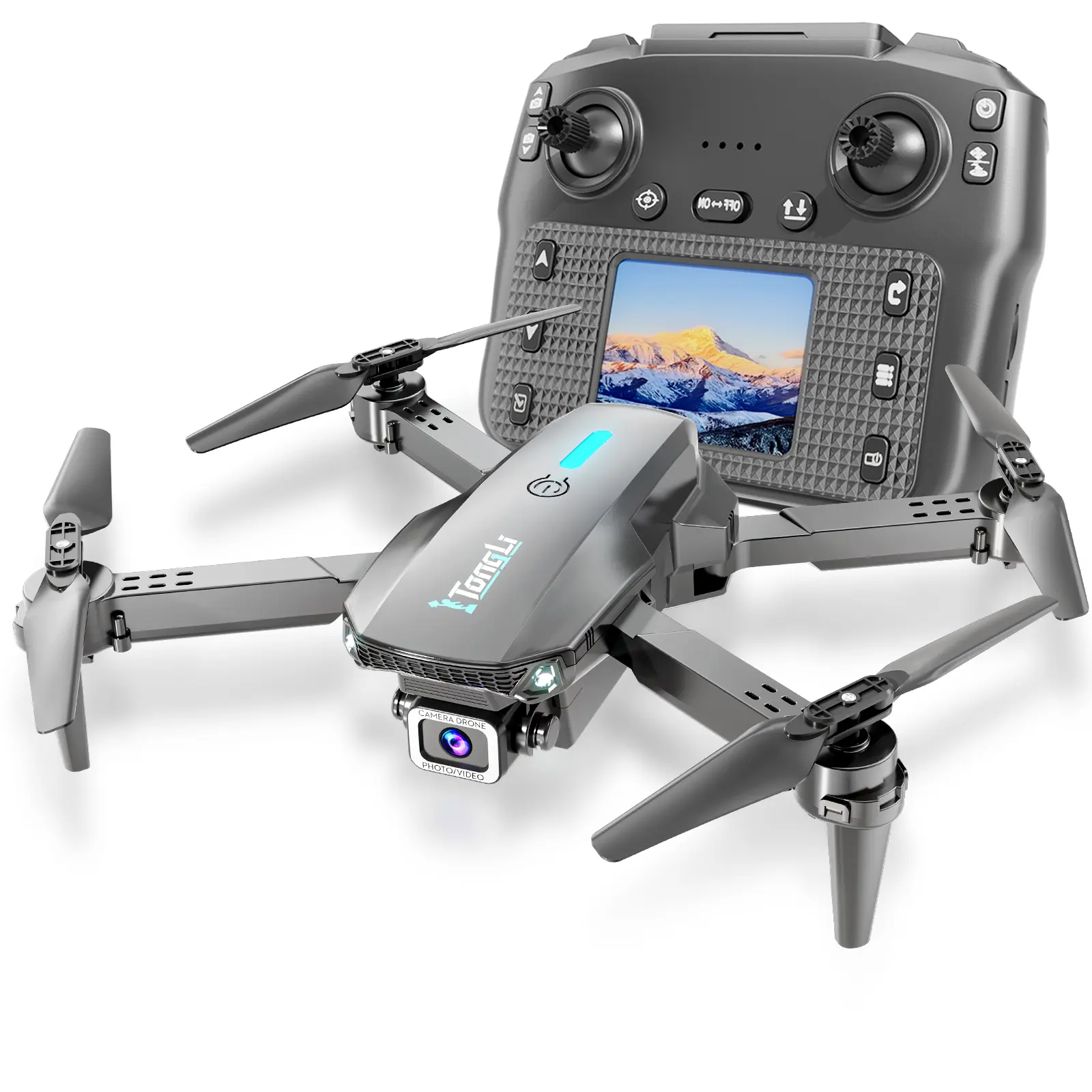 TongLi New WiFi RC Quadcopter Drone with HD Camera, Quadcopter Design, Screen Remote Controller, Easy-Control Buttons, 1-Key Takeoff, Kid-Friendly Operation, Accessories, Ideal Holiday Gift (Toys & Hobbies Electric Remote Control Airplanes)