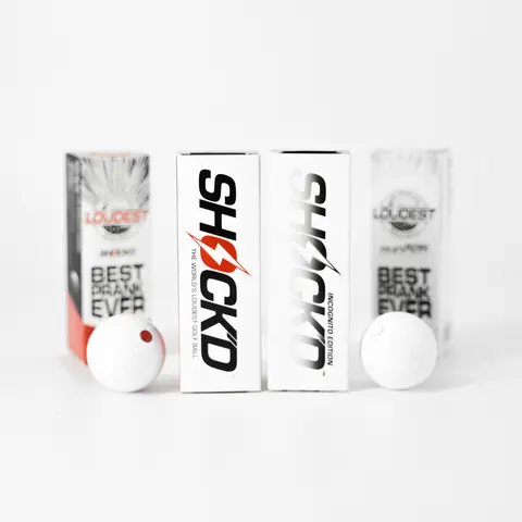 BUY 3 GET 1 FREE Raised Dot Golf Equipment Bundle - Loudest Golf Ball, Original-Red & Incognito White Mixed (2 Red + 2 White) Single-Use Pack with Attention-Grabbing Sound
