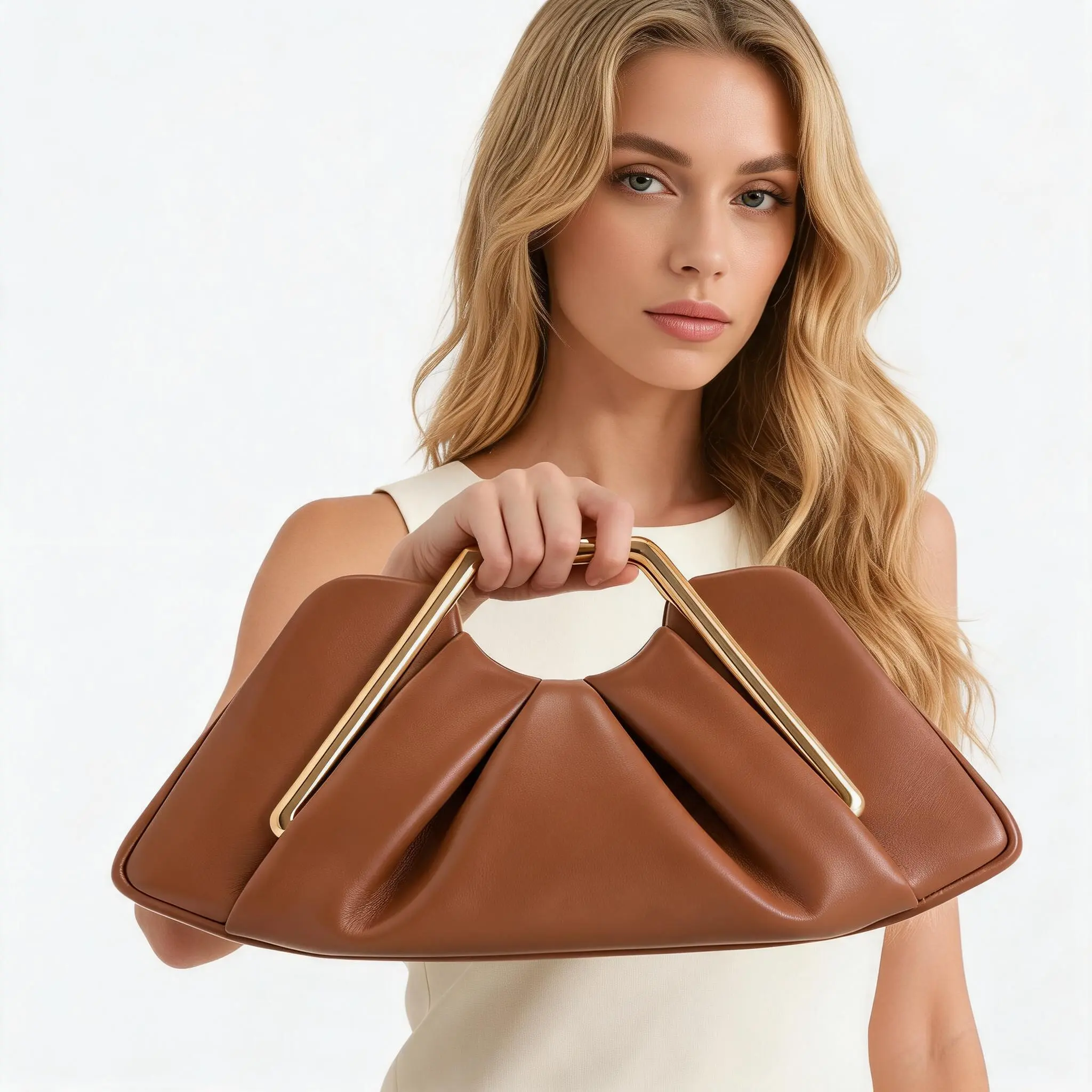 Women's Cloud Shape Handbag with Exquisite Folds, Soft Niche Design, Lightweight Daily Use Bag for Commuting & Parties, Daily Use Bags, Pleated Look, Handbags For Women, Mini Shoulder Bag Women's Clutches & Wristlets