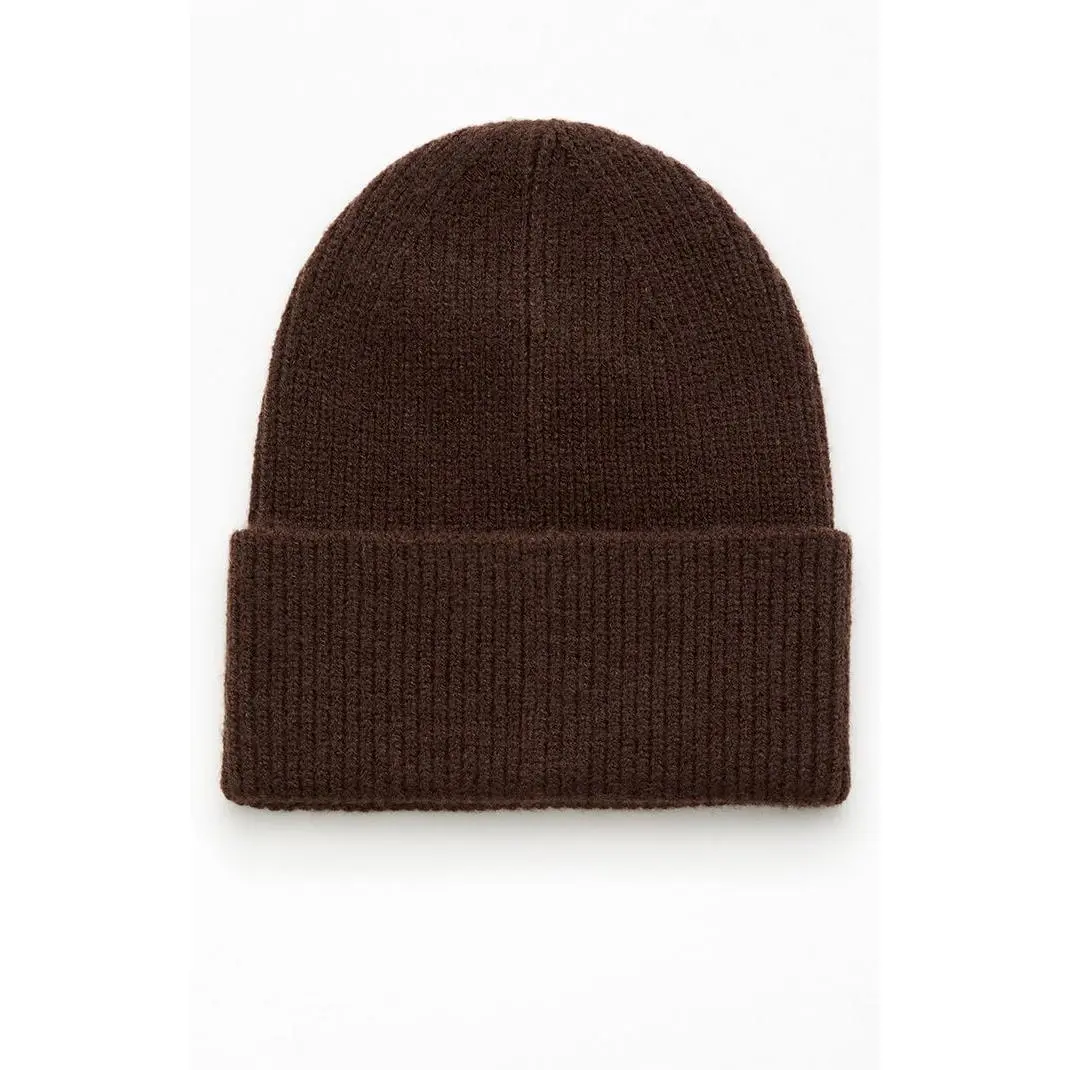 Pacsun Women's Brown Ribbed Beanie Pacsun Women's Brown Ribbed Beanie