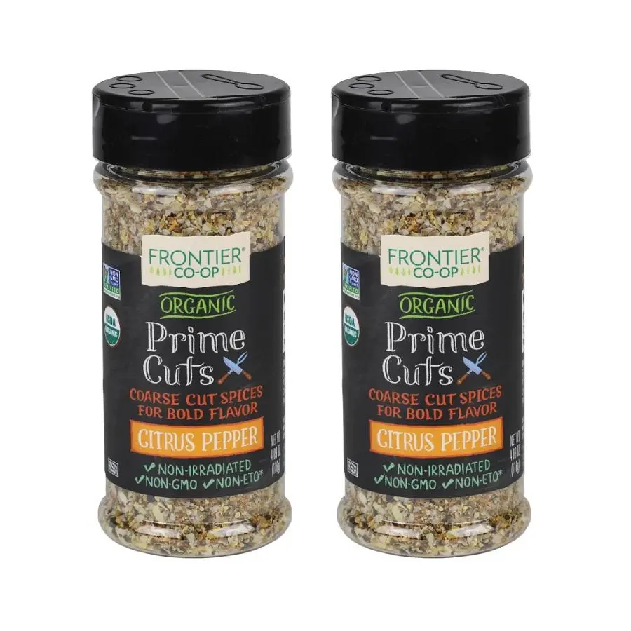 Frontier Co-op Prime Cuts Citrus Pepper, Organic 4.09 oz. (2 Pack)