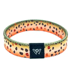 Brown Trout Skin Hang Loose Band Wristband Bracelet