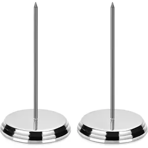2PCS Receipt Holder Spike, Bill Fork, Check Spindle, Ticket Stabber for Restaurant, Memo Holder Spike