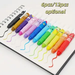 6/12 Color Giant Chalk Sticks, Vibrant Twistable Crayons, Non-Toxic Washable Wax Pencils, Perfect for Kids, Beginners, Creative Art Supplies, Coloring Supplies