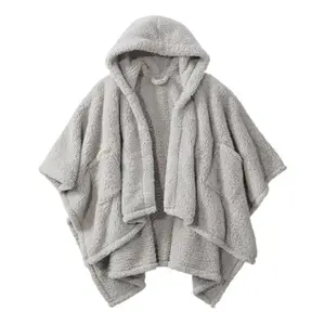 Wearable Blanket Sherpa Cloak Office Work Warm and Comfortable Shawl Blanket, Adult Plush ShawlRAIMENTRY