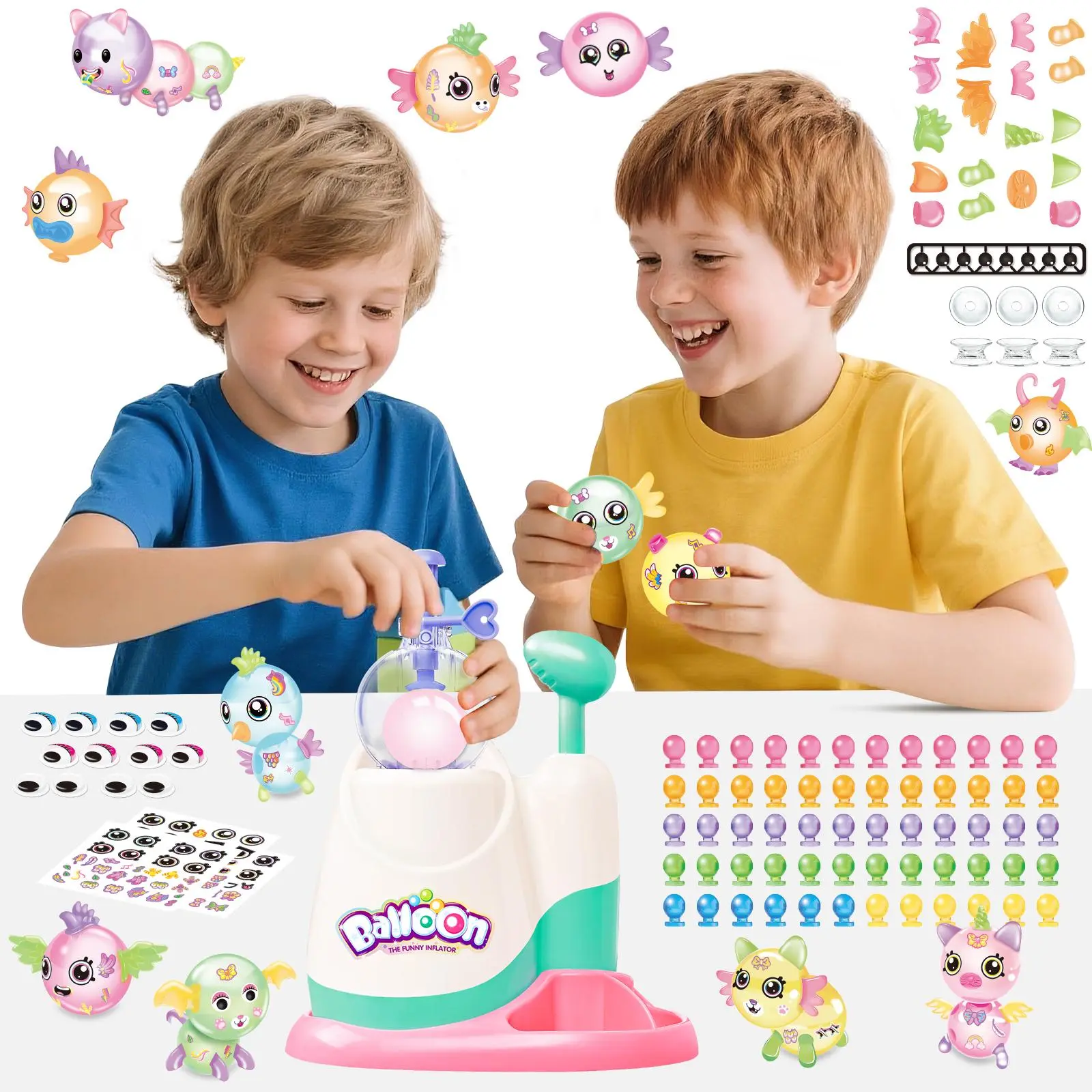 deAO DIY Balloon Animal Kit with Pump Balloon Making Kit with 60 Pcs Multiple Colors Balloons Accessories for Beginners Birthday Chrismas Gifts for Kids Boys Girls Ages 3+ #SummerVibes