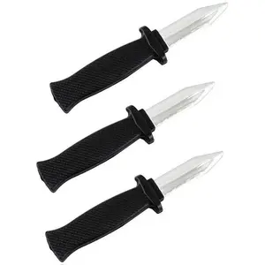 Wendy Mall 3 Pcs Retractable Knife Disappear Blade Trick Fake Dagger Joke Prank Props Halloween Gag Magic Toy