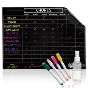 Magnet Chore Chart for Kids - Black, Perfect for Home Organization
