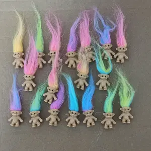 5/10/20pcs, Mini Troll Dolls, Vintage Trolls Lucky Doll Mini Action Figures, Chromatic Adorable Cute Little Guys Collection, School Project, Arts