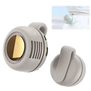 Portable Silent Mini Bladeless Fan, USB Rechargeable Small Fan Clip on for Shirt Collar Waist, Adjustable 3-Speed Suspended Whirlwind Fans for Outdoor & Travel & Office, Travel Accessories, Summer Gift