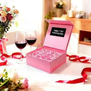 25 Forever Flowers in a Luxury Suede Box, Preserved Roses Birthday Gifts for Women, Romantic Anniversary Mothers Day Gifts for Mom Her Girlfriend Wife Grandma