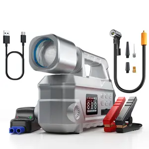 7000A Portable Emergency Starter (equipped with an air compressor), 150 pound force, 12-volt car battery starter box, 11.0 liters gasoline and 9.0 liters diesel engine