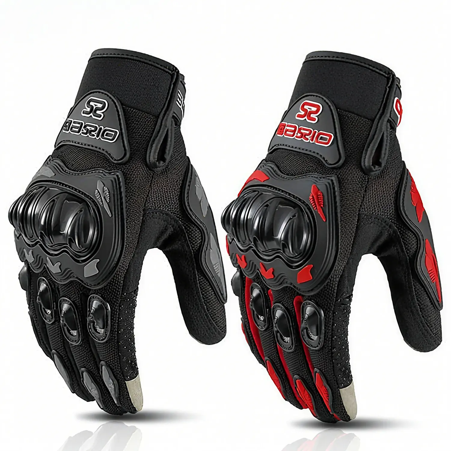 1 Pair Breathable Full-Fingered Cycling Gloves, Motorcycle Riding Gloves with Anti-Slip Wear-Resistant Touchscreen Function, Suitable for Cycling, Rock Climbing and Weightlifting Training, Truck Driver Gloves, Protective Gloves, Motorcycle Gear
