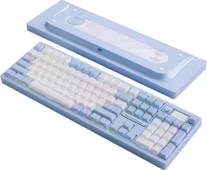 ND 104 Wireless Tri-mode Switch Mechanical Keyboard  ,Chilkey ND104 Gaming Keyboard with LCD Screen