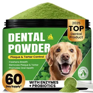 Vet-Recommended!Pet dental powder with 60-day supply , easily removes tartar and plaque-150g