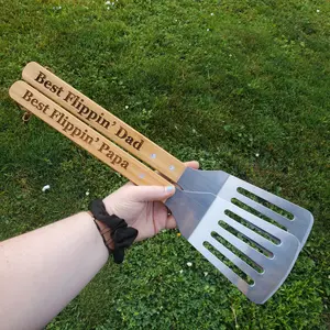 <Custom in Description> Best Flippin' Papa Uncle Dad Brother Spatula, Grilling Barbecue Spatula Tool, Unique Mother's Day Gift For Him Outdoor BBQ, grilling spatula, personalized spatula, fathers day spatula, gift for dad custom,  fathers day gift