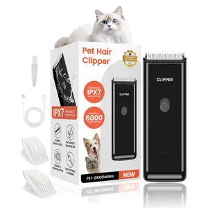 Pet Clippers for Dog Hair Grooming Low Noise, Rechargeable Cordless Cat Shaver with Ceramic Blade,Portable Pet Hair Trimmer for Matted & Long Hair