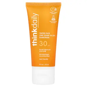 think Thinkdaily, Tinted Face Zinc Oxide Sunscreen, SPF 30, 2 fl oz (59 ml) | HSA/FSA Eligible