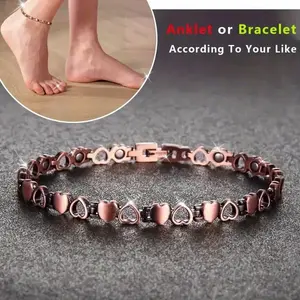 Magnetic Copper Anklet for Women - Health & Wellness Ankle Bracelet with Magnets