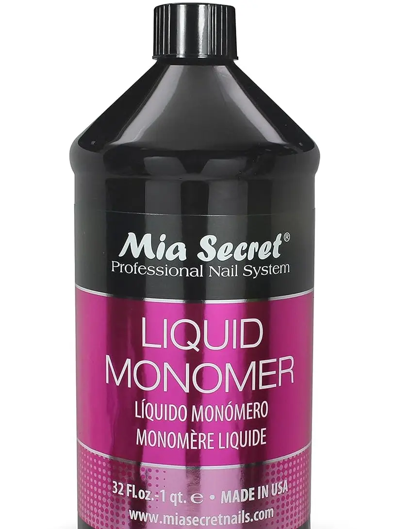 Mia Secret 32oz Professional Natural Liquid Monomer - Salon-Quality Long-Wear Nail Art Supply for DIY Manicure, Acrylic Nail Extensions, Cuticle Care - Made in USA, False Nail