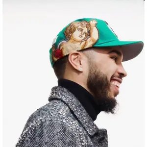 Baseball Cap Outdoor Sports Street Hip Hop Summer Red Outfitted Hat Skeleton Angel Embroidery Flat Closure Hip Hop Baseball Cap