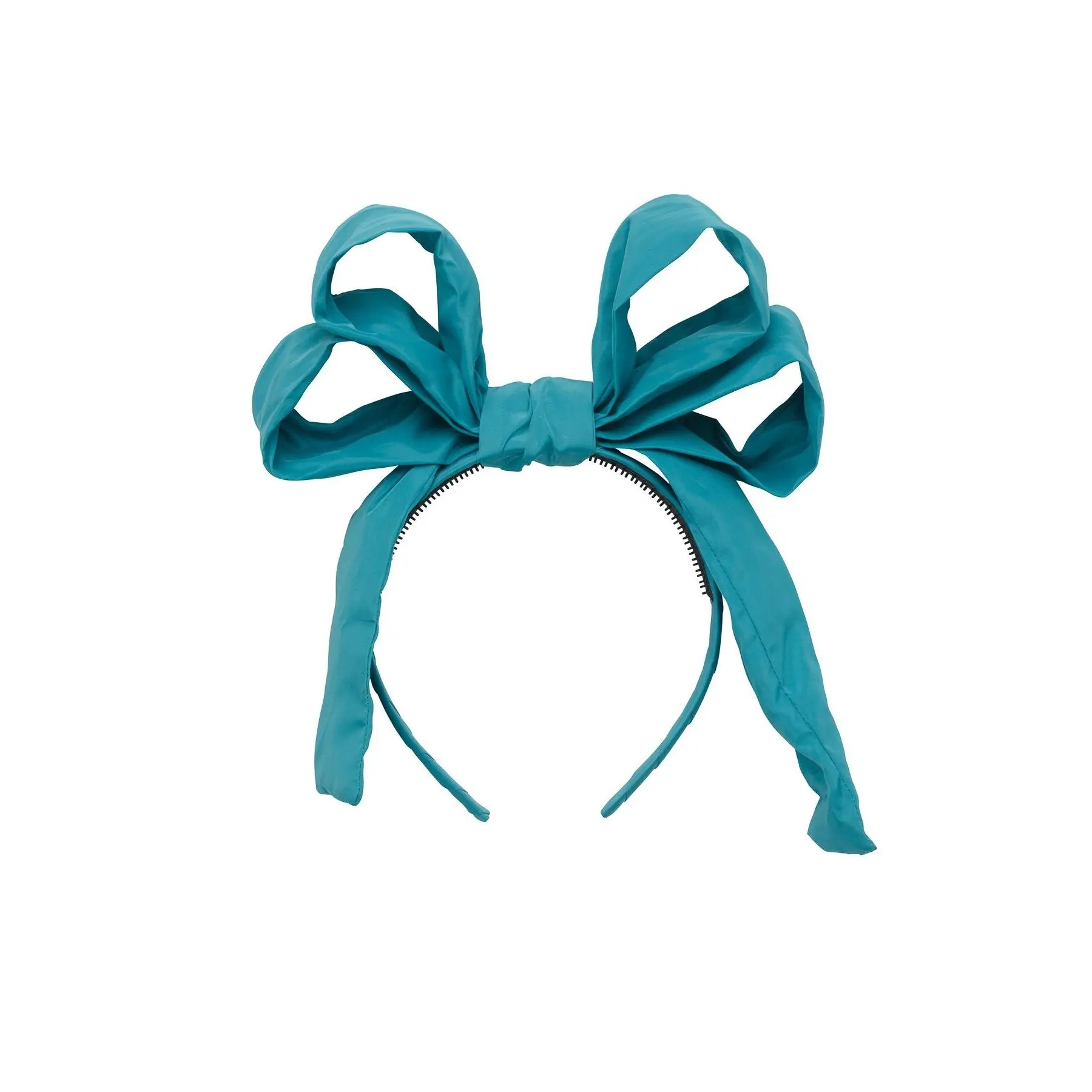 Double Party Bow Headband - Teal