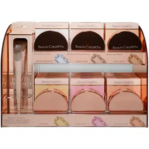 Polvos Compactos Pretty Pressed Full Beauty Creations - Venta al por Mayor 36 Units + 6 Brochas (PPSPB-FULL)