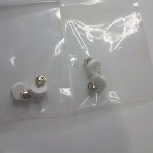 white  statement drop earrings