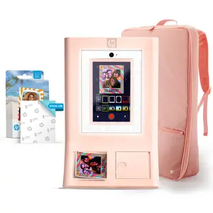 HP Sprocket Photo Booth Machine Instant Color Photo Printer (Pink) Starter Bundle + Zink Paper (110 Sheets) + Padded Carrying Case