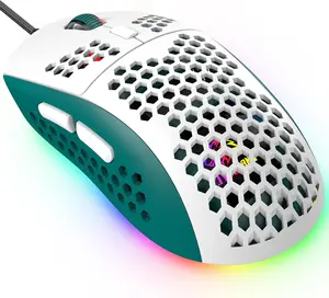 MAMBASNAKE 383 PRO M8 Ultralight Wired Gaming Mouse with Lightweight Honeycomb Shell, 6 RGB Breathing Backlit, 6 Adjustable DPI 6400, USB Optical. glorious  model